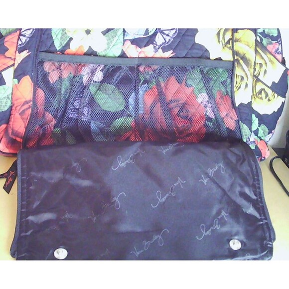 Vera Bradley LARGE DELUXE DUFFEL BAG Havana Rose Quilted Floral Travel Bag - Picture 3 of 9